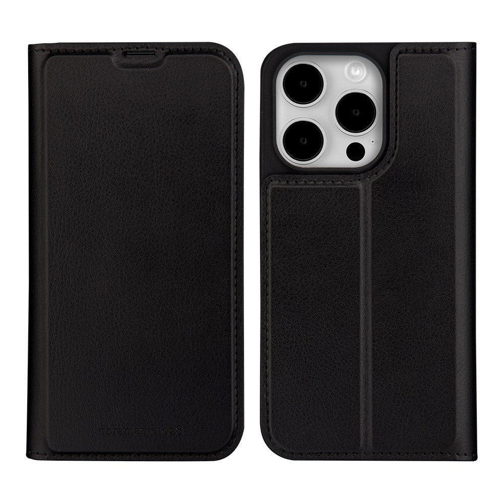 dbramante1928 iPhone 15 Pro Oslo Ultra-Slim Læder Flip Cover m. Pung - Black