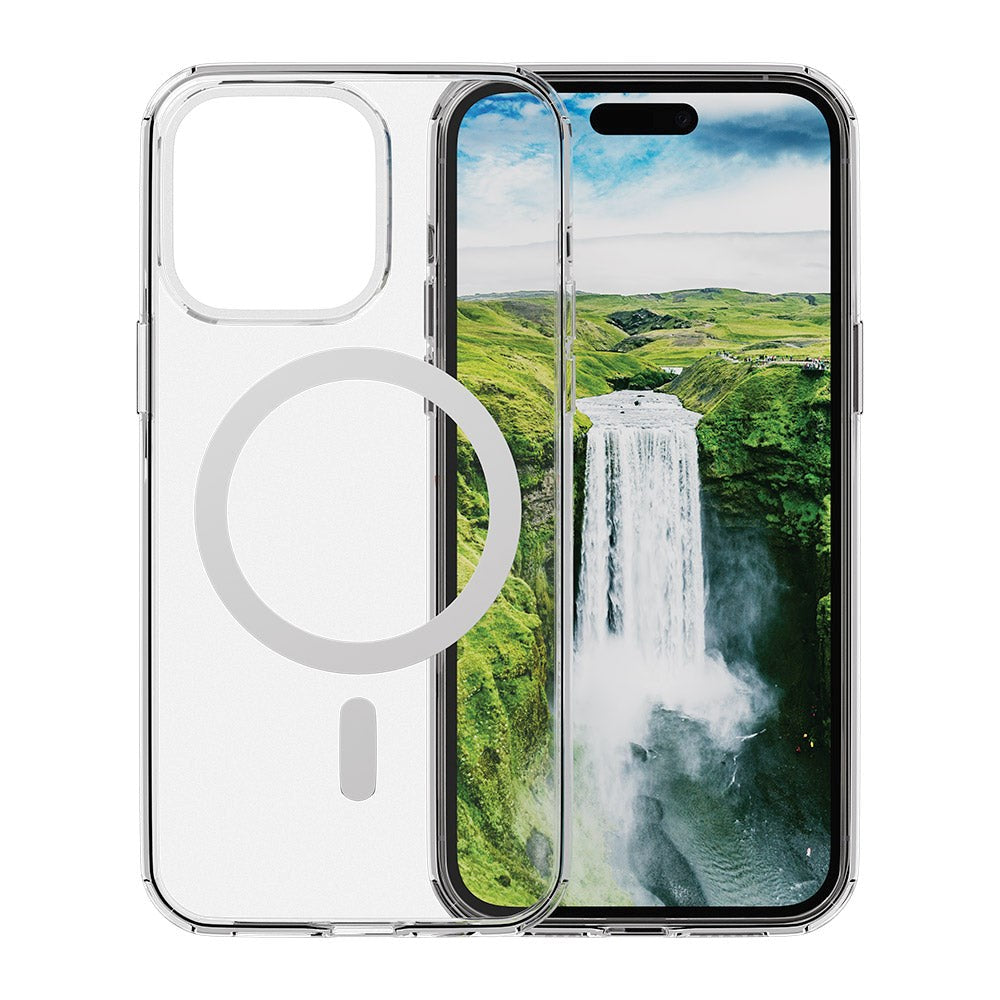 dbramante1928 iPhone 15 Pro Iceland Ultra D3O Case - 100% Genbrugsplast - MagSafe Kompatibel - Gennemsigtig