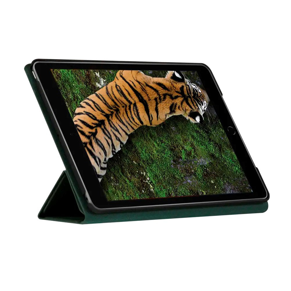 dbramante1928 - iPad 10.2" (2021 / 2020 / 2019) Milan Ægte Læder Flip Cover - Evergreen