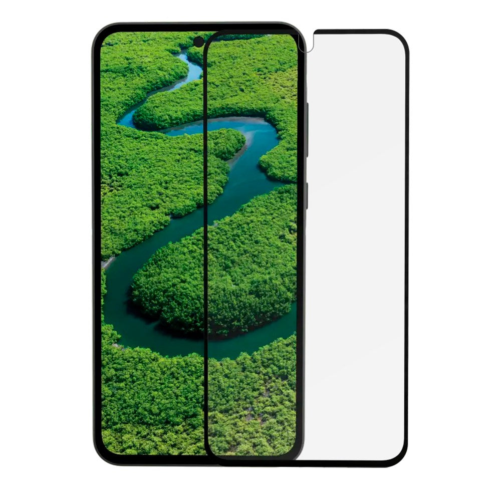 dbramante1928 Samsung Galaxy A55 (5G) Eco-Shield Skærmbeskyttelse m. Installationsramme - Sort Kant