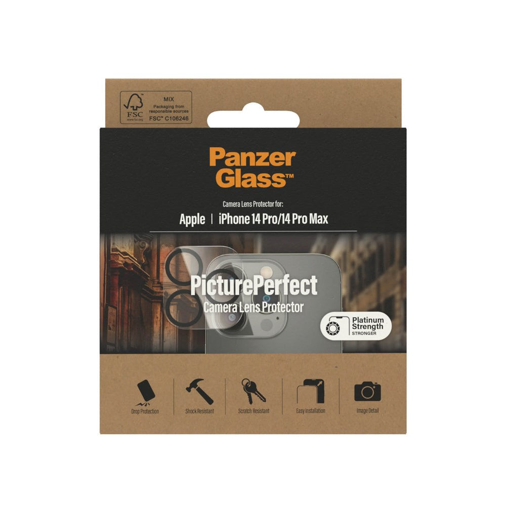 iPhone 14 Pro / 14 Pro Max PicturePerfect - Beskyttelsesglas til Kamera- Gennemsigtig / Sort