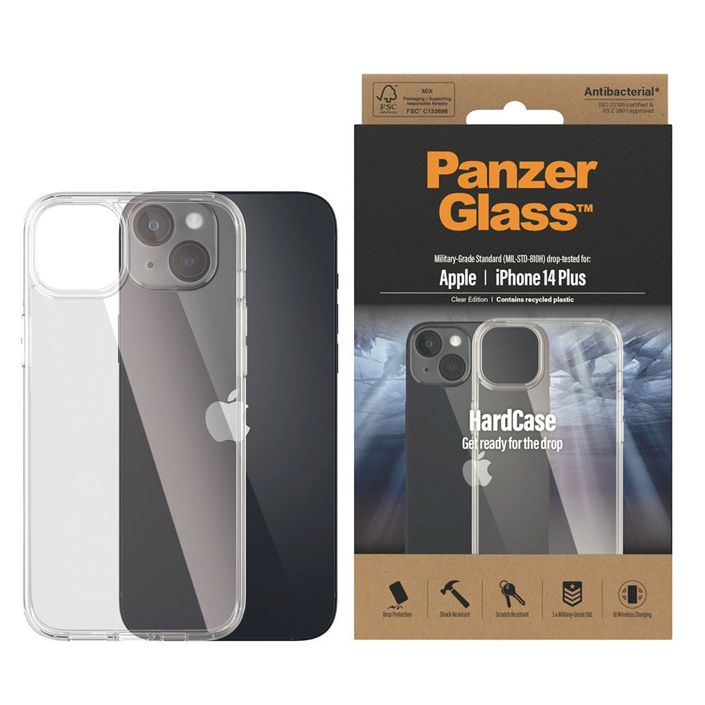PanzerGlass iPhone 14 Plus Bagside Cover HardCase Antibakteriel - Gennemsigtig