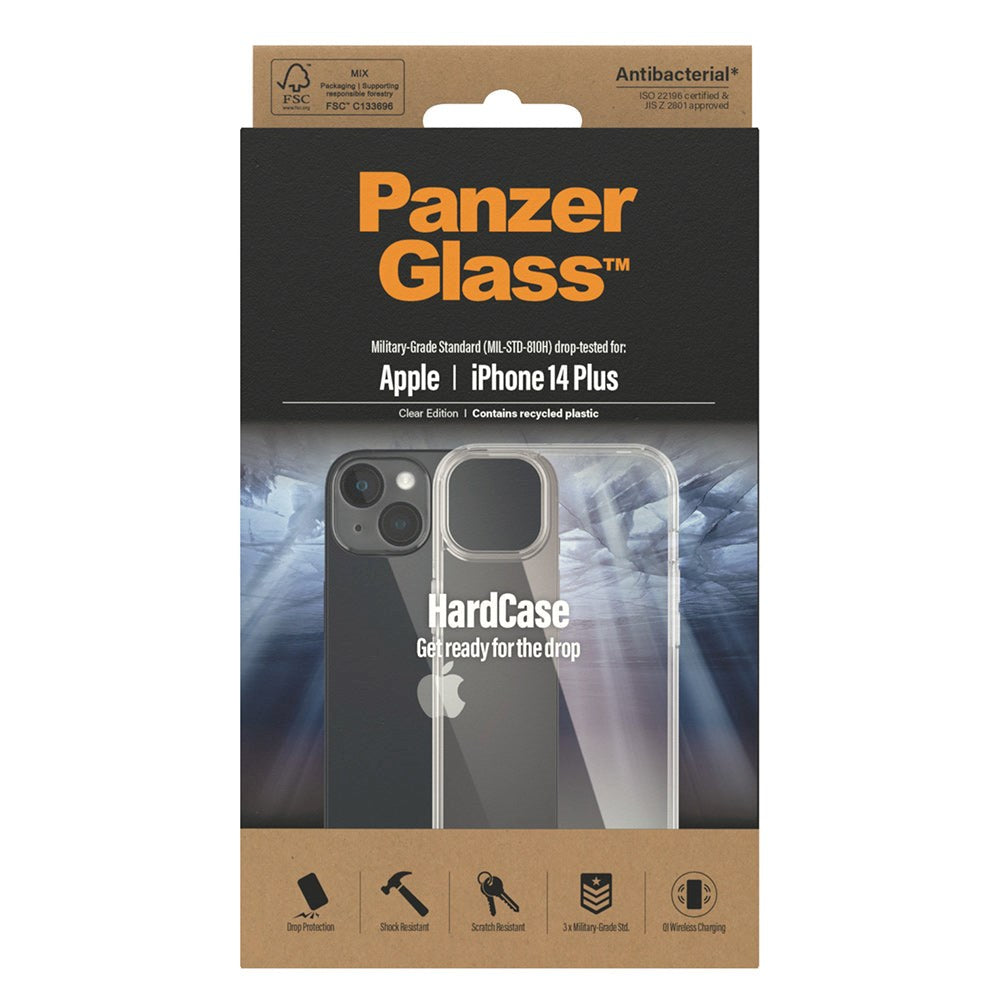 PanzerGlass iPhone 14 Plus Bagside Cover HardCase Antibakteriel - Gennemsigtig