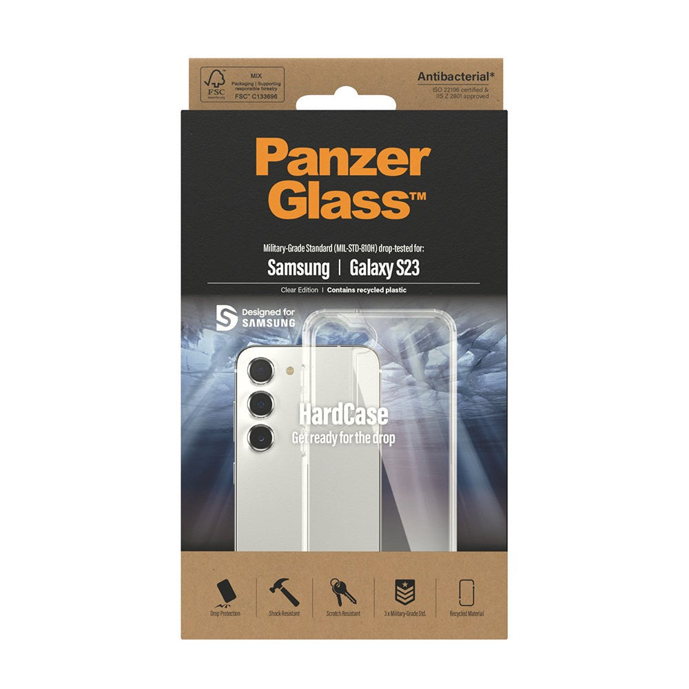 PanzerGlass Samsung Galaxy S23 Bagside Cover HardCase Antibakteriel - Gennemsigtig