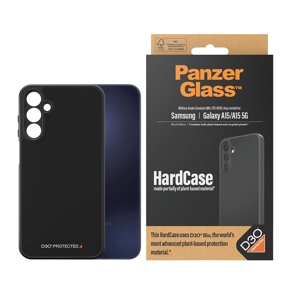 PanzerGlass Samsung Galaxy A15 / A15 (5G) Bagside Cover D3O Bio HardCase - Sort