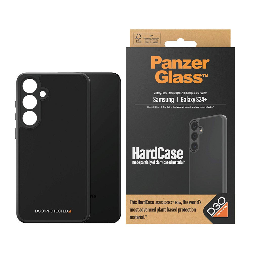 PanzerGlass Samsung Galaxy S24+ (Plus) Bagside Cover D3O Bio HardCase - Sort