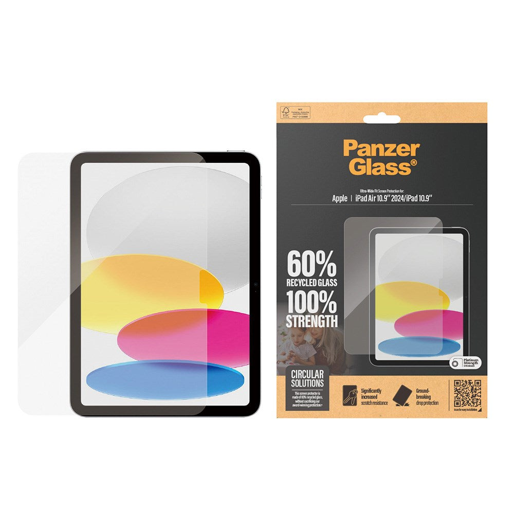 PanzerGlass iPad 11" (2025) / iPad 10.9" (2024/2022) / iPad Air 11" (2025 / 2024) Skærmbeskyttelse Ultra-Wide Fit - Platinum Strength - Gennemsigtig