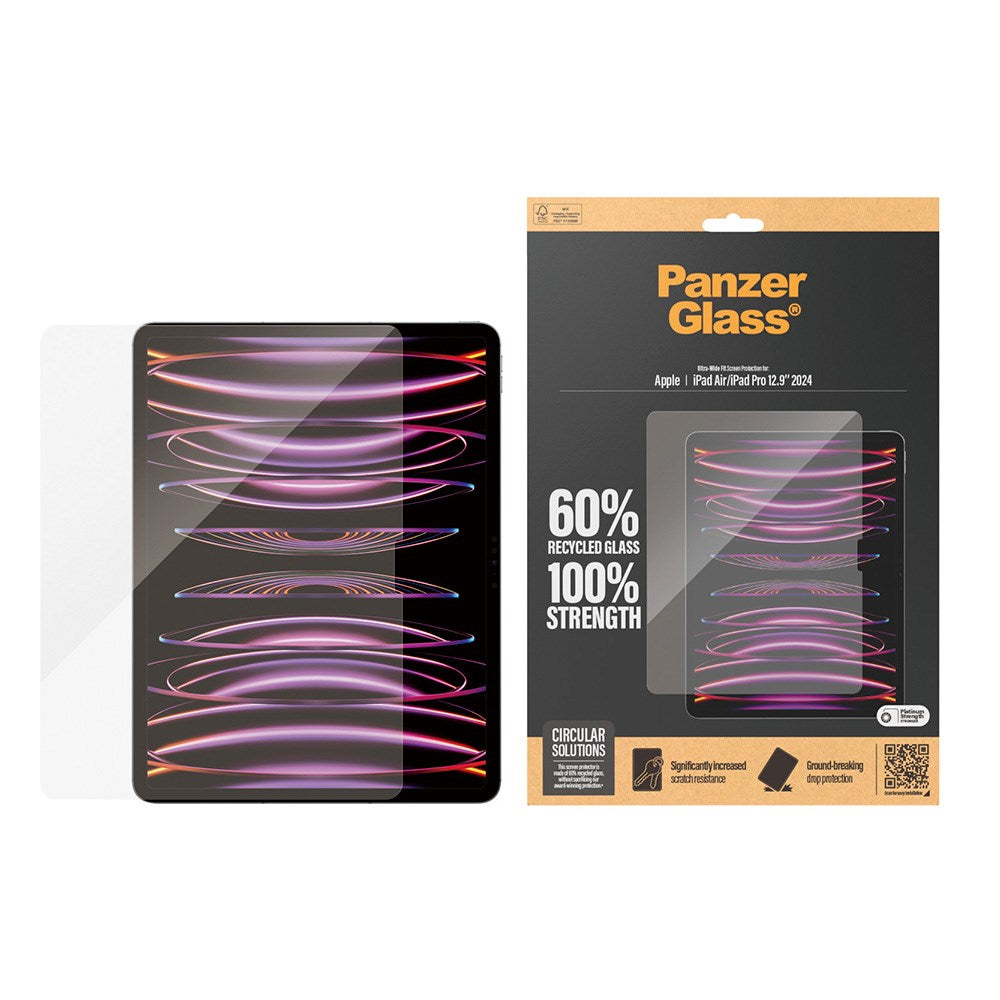 PanzerGlass iPad Air 13" (2025 / 2024) / Pro 13" (2025 / 2024) Skærmbeskyttelse Ultra-Wide Fit - Platinum Strength - Gennemsigtig