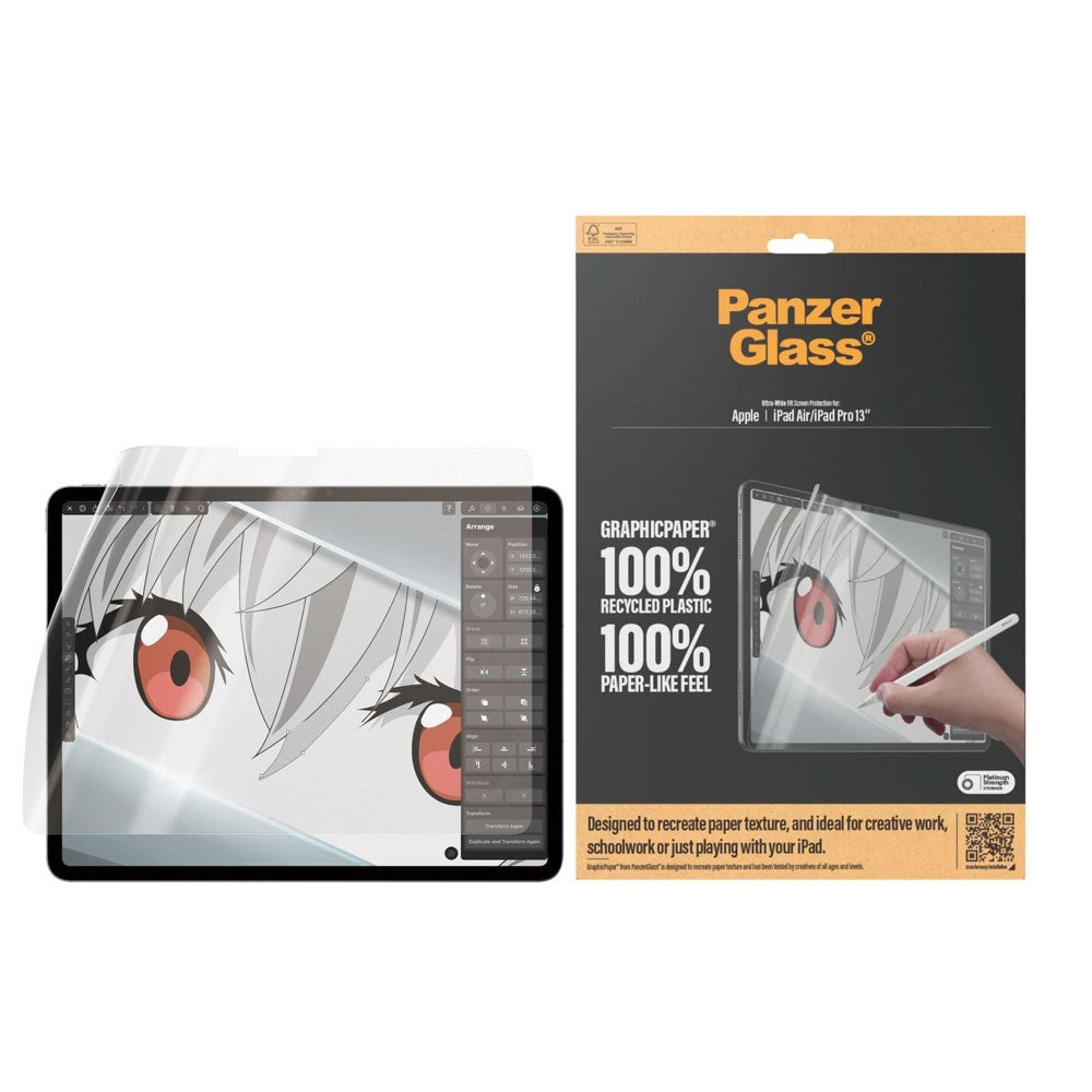 PanzerGlass - GraphicPaper Skærmbeskyttelse - iPad Air 13" (2025 / 2024) / Pro 13" (2025 / 2024) - Gennemsigtig