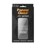 PanzerGlass iPhone 15 Ultra Wide Fit Ceramic Beskyttelsesglas m. EasyAligner - Sort Kant