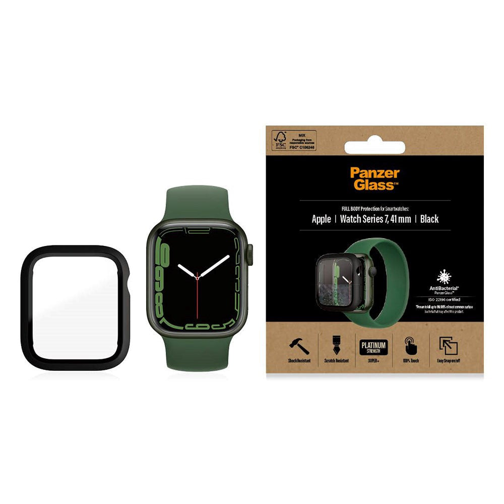 PanzerGlass Apple Watch 8/7 (41mm) Full Body Protection Case m. Indbygget Skærmbeskyttelse - Sort