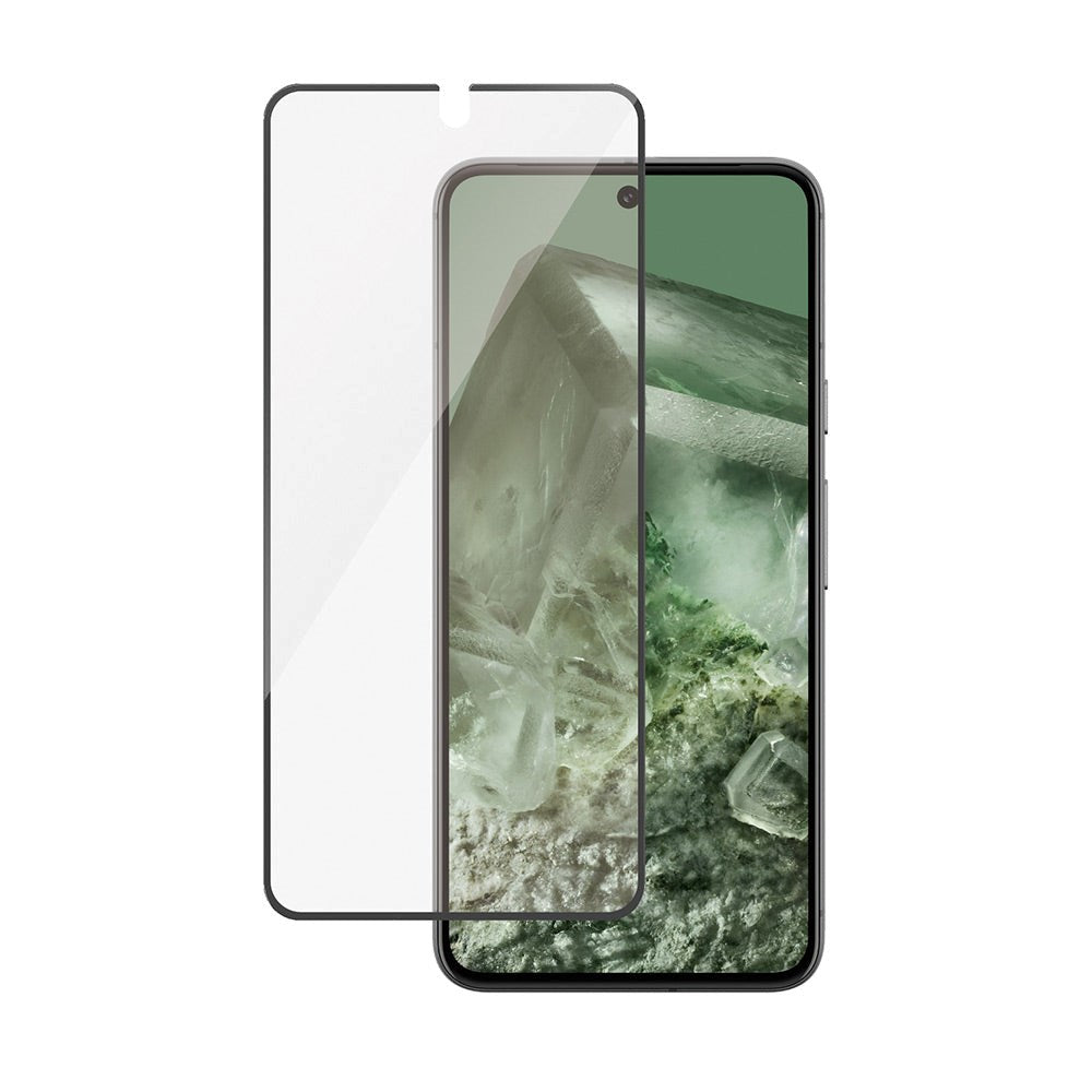 PanzerGlass Google Pixel 8 Ultra Wide Fit Skærmbeskyttelsesglas - Platinum Strength - Sort Kant