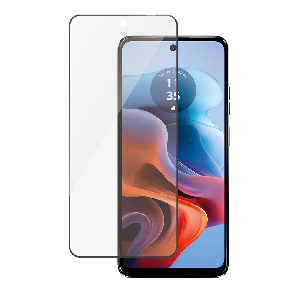 PanzerGlass Motorola Moto G34 Ultra Wide Fit Skærmbeskyttelsesglas - Platinum Strength - Sort Kant