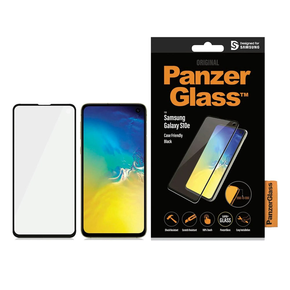 PanzerGlass Samsung Galaxy S10e Skærmbeskyttelse - Sort - Case Friendly