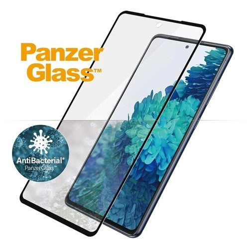 PanzerGlass Samsung Galaxy S20 FE / S20 FE (5G) AntiBacterial Edge-To-Edge Skærmbeskyttelse - Case Friendly - Sort