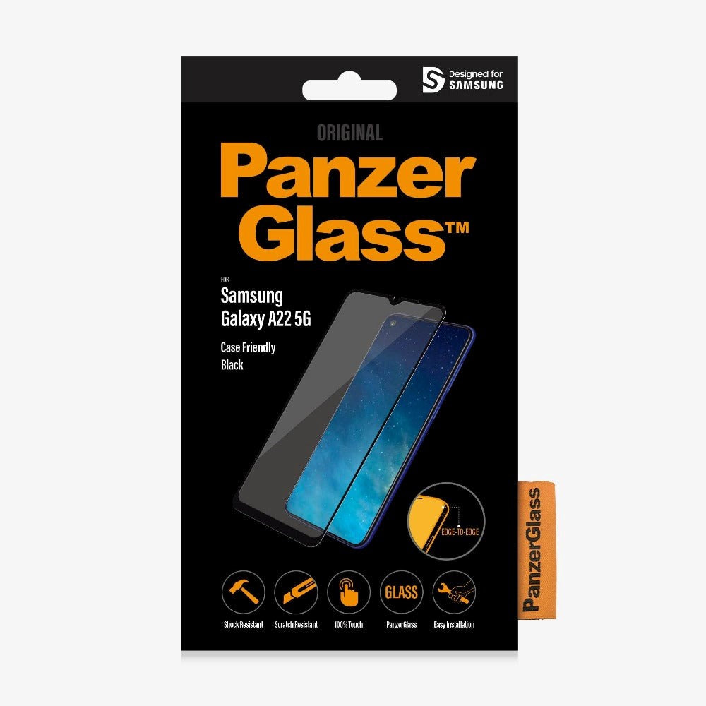 Samsung Galaxy A22 (5G) PanzerGlass Case Friendly Skærmbeskyttelse - Sort