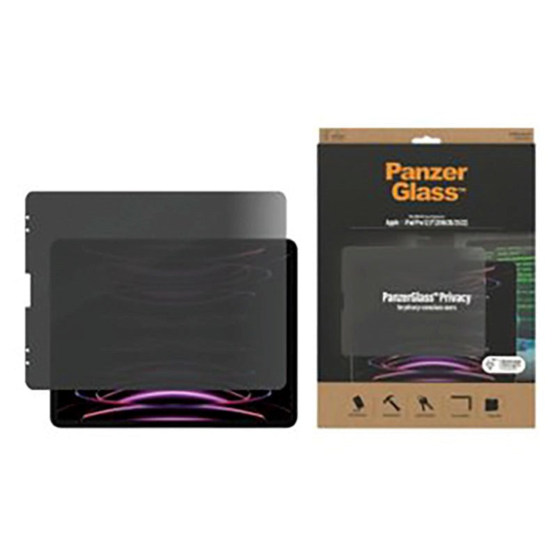 iPad Pro 12.9" (2022 / 2021 / 2020 / 2018) PanzerGlass Skærmbeskyttelse - AntiBacterial m. Privacy - Transparent