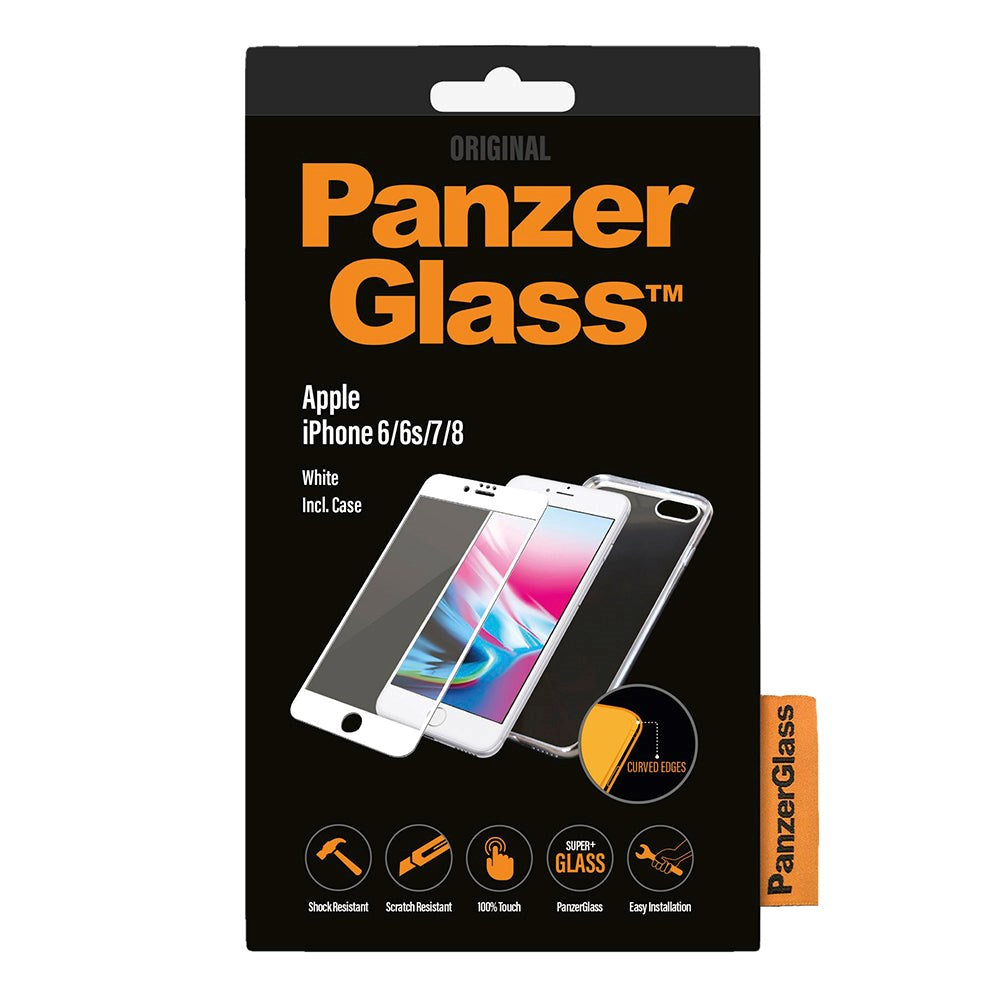 iPhone SE (2022 / 2020) / 8 / 7 PanzerGlass 360° Protection (Glas m. Hvid Kant + Bagside Cover)