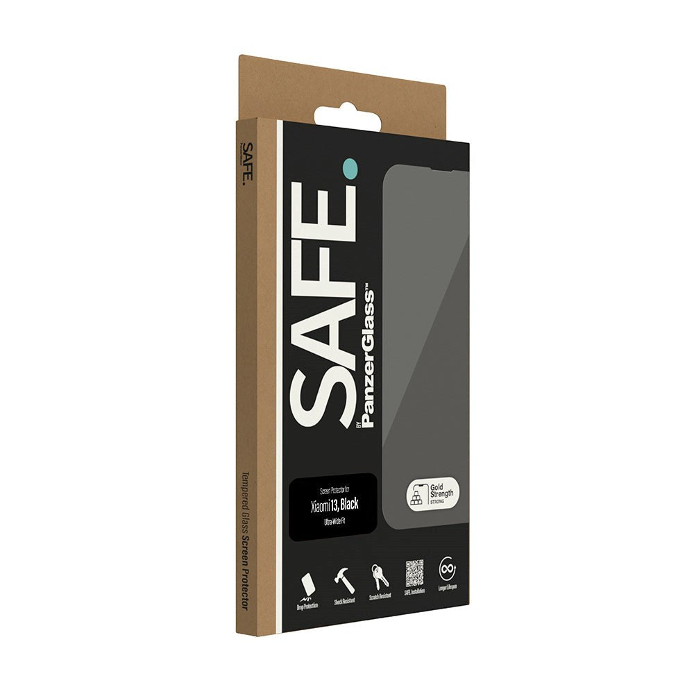Safe By PanzerGlass® Xiaomi 13 Ultra-Wide Fit Skærmbeskyttelsesglas - Case Friendly - Gold Strength - Gennemsigtig