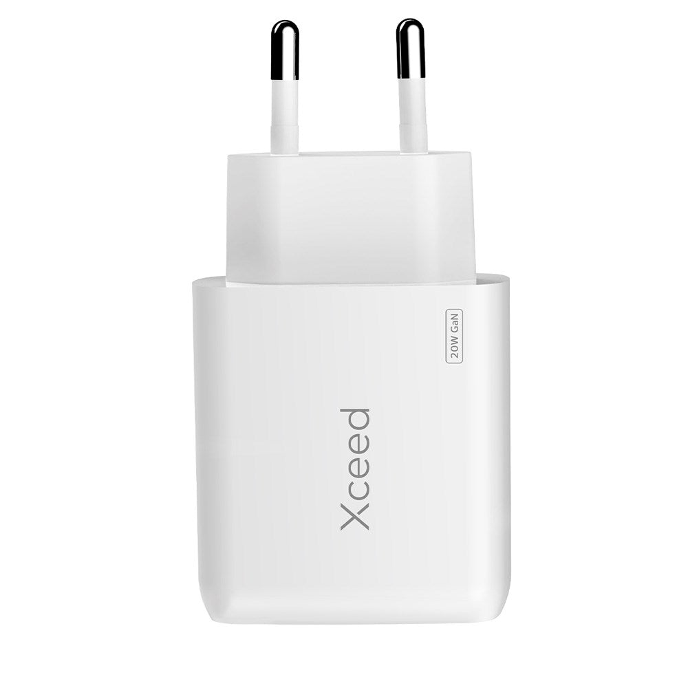 Xceed 20W GaN Multifunktionel Vægoplader - 1 x USB-C 1 x USB-A - Hvid