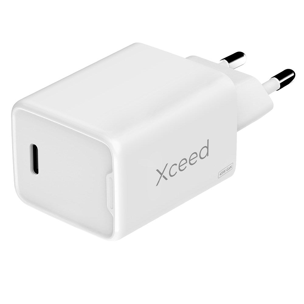 Xceed 45W GaN Multifunktionel Vægoplader - USB-C - Hvid