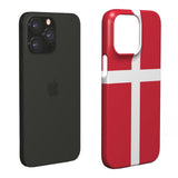 EIDERWOOD iPhone 15 Hård Plastik Mobil Cover - Danmarks Flag