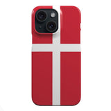 EIDERWOOD iPhone 15 Hård Plastik Mobil Cover - Danmarks Flag