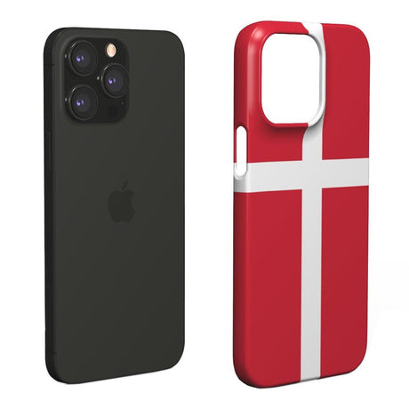 EIDERWOOD iPhone 14 Pro Hård Plastik Mobil Cover - Danmarks Flag