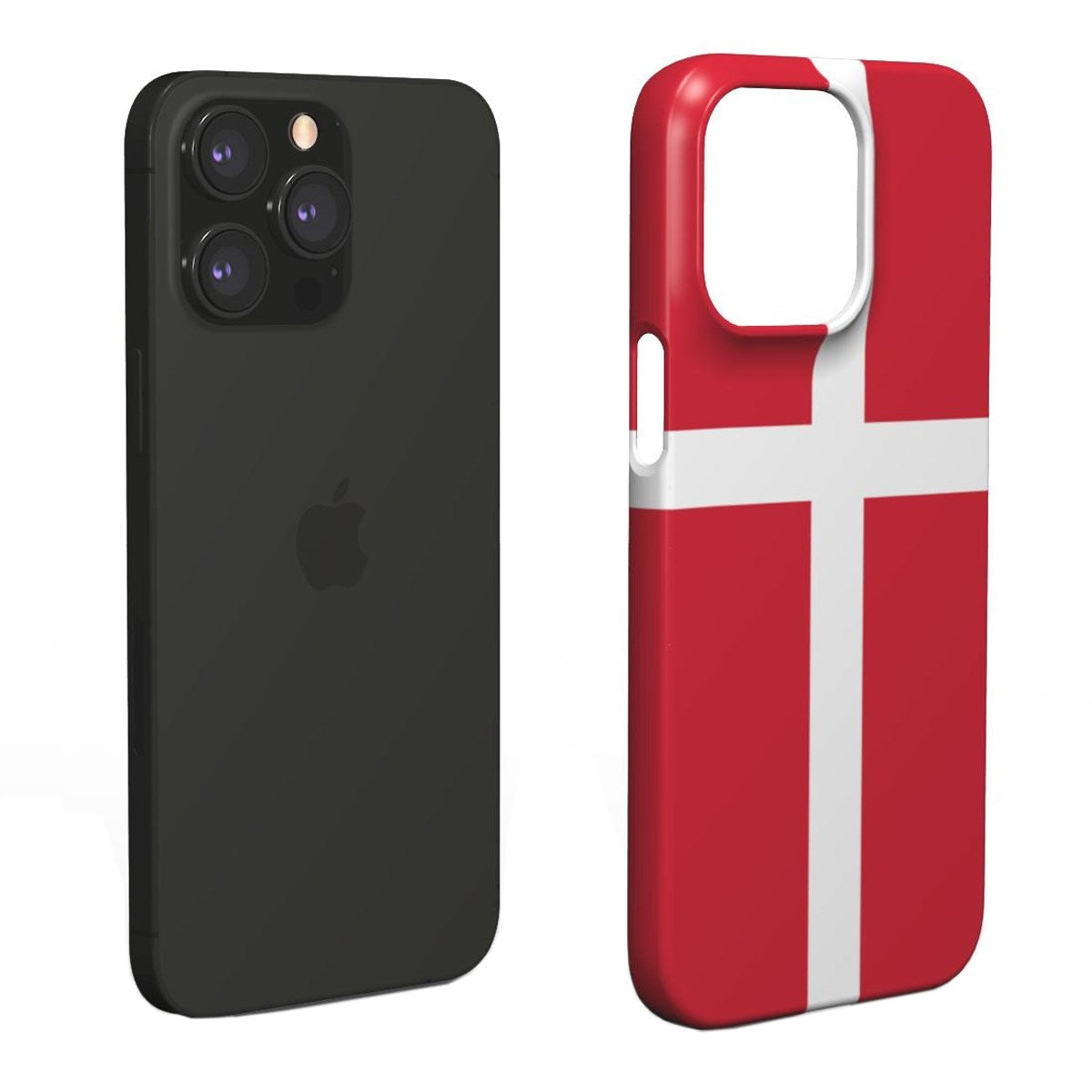 EIDERWOOD iPhone 12 Pro Hård Plastik Mobil Cover - Danmarks Flag