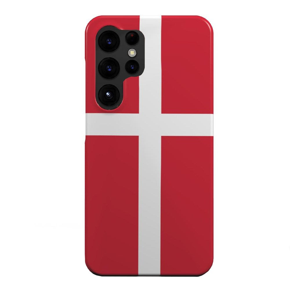 EIDERWOOD Samsung Galaxy S23 Ultra Hård Plastik Mobil Cover - Danmarks Flag