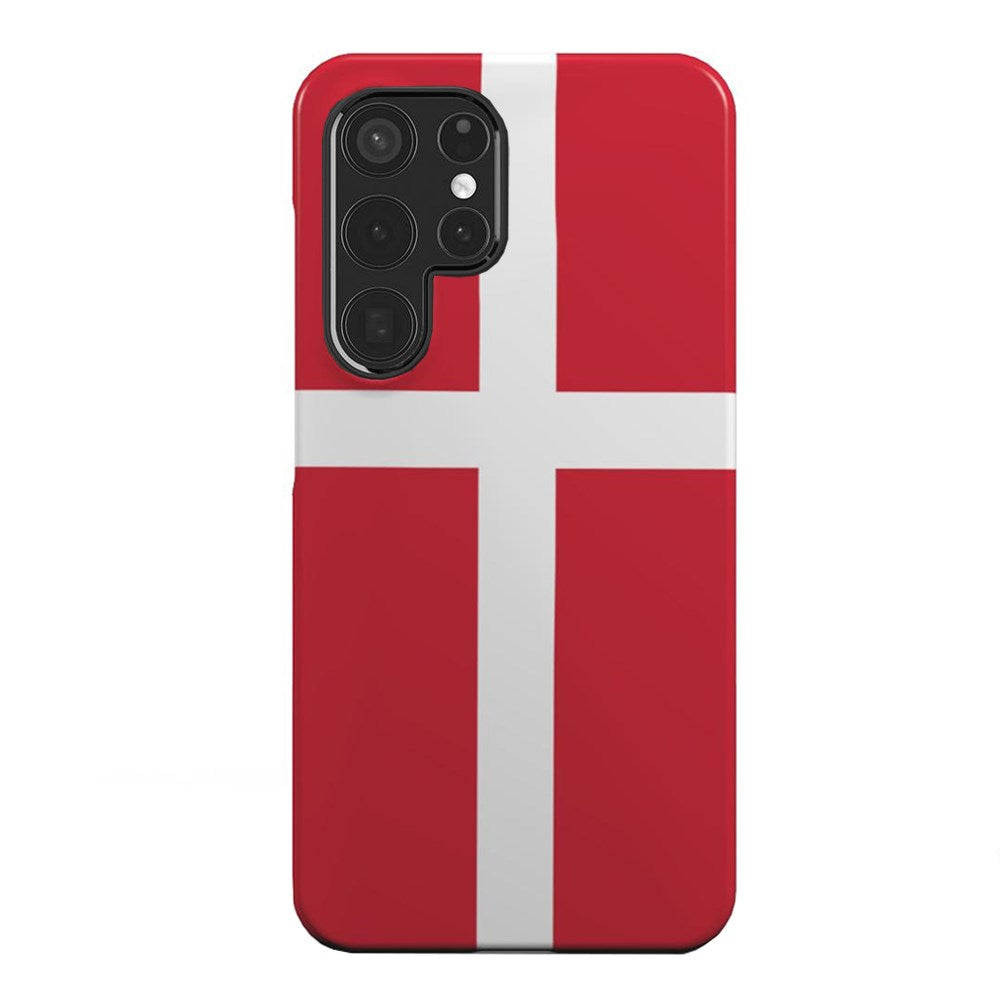 EIDERWOOD Samsung Galaxy S22 Ultra Hård Plastik Mobil Cover - Danmarks Flag