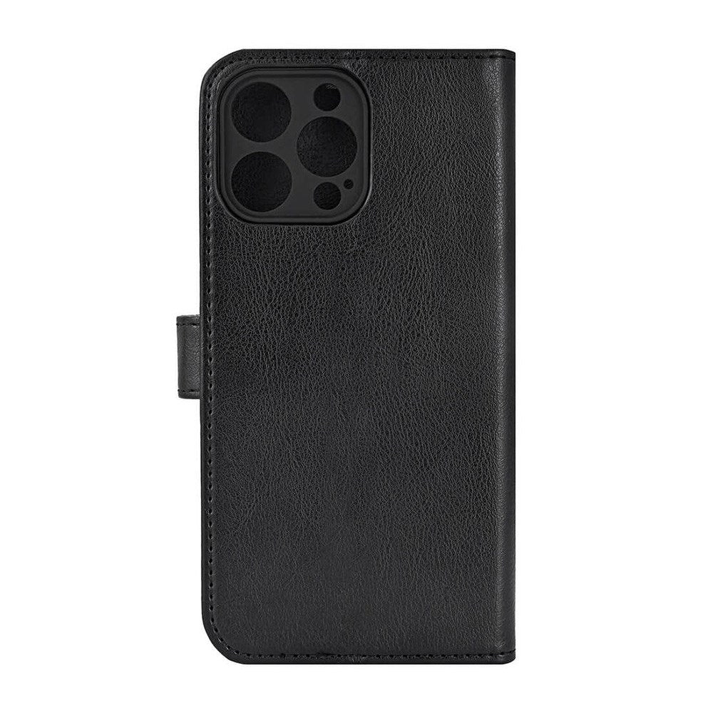 iPhone 16 Pro Max RadiCover Anti Stråling Vegansk Læder Flip Cover m. Pung - MagSafe Kompatibel - Sort