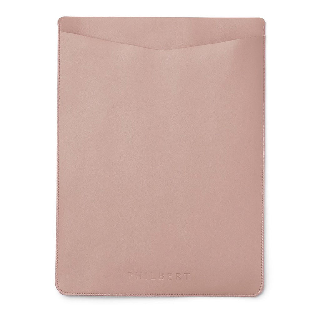 Philbert UltraSlim 13" Vegansk Læder MacBook / Laptop Sleeve m. Strop (31,0 x 22,5 x 2 cm) - Lyserød