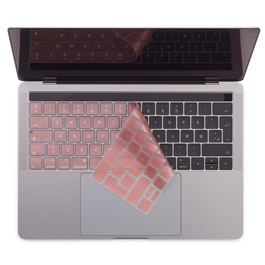 MacBook Pro Touch Bar 13" / 15" Philbert Keyboard Cover m. Dansk Layout - Pink