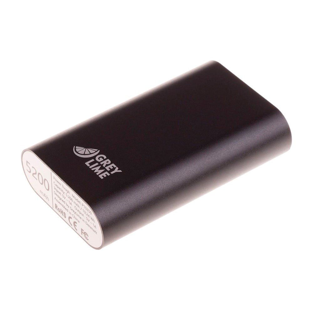 GreyLime Power Tough 5.200 mAh - Powerbank 5W m. 1 x USB-A - Sort