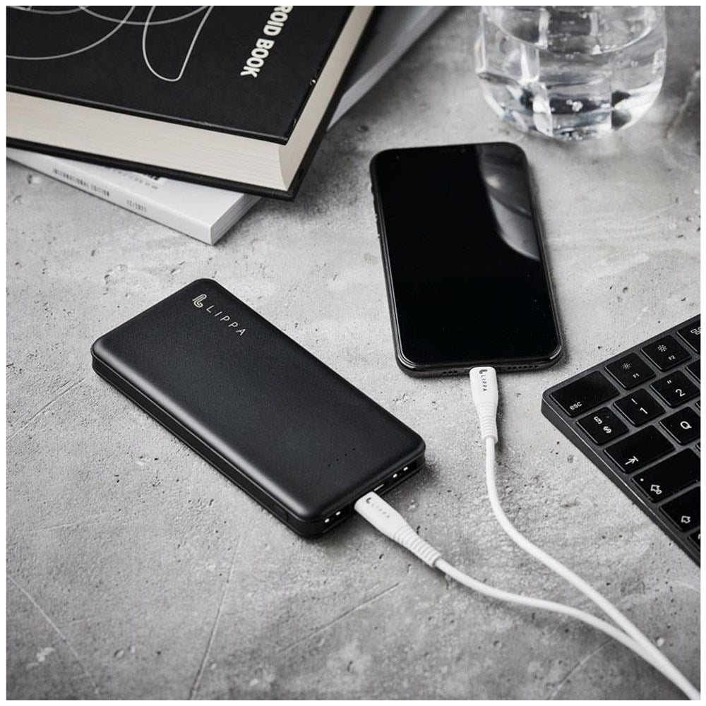 Lippa 10,5W Powerbank 10.000 mAh - Sort