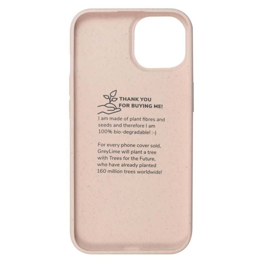 iPhone 14 GreyLime 100% Biodegradable Mobil Cover - Pink