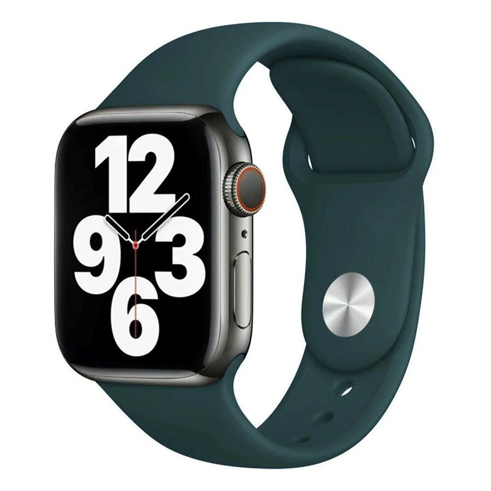 Apple Watch (42/44/SE/45/46/49mm) Lippa Silikone Rem - Mørkegrøn