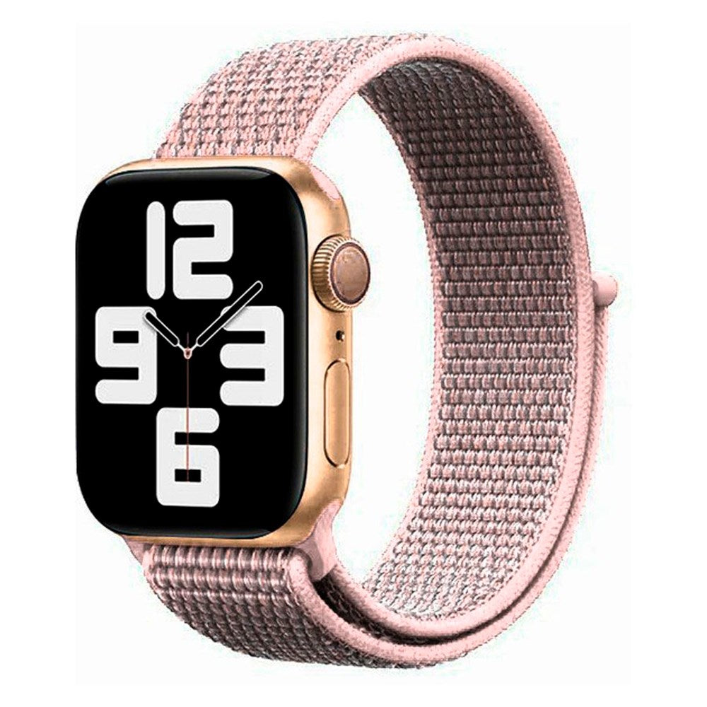 Apple Watch (38/40/SE/41/42mm) Nylon Rem Lippa - Rose Gold