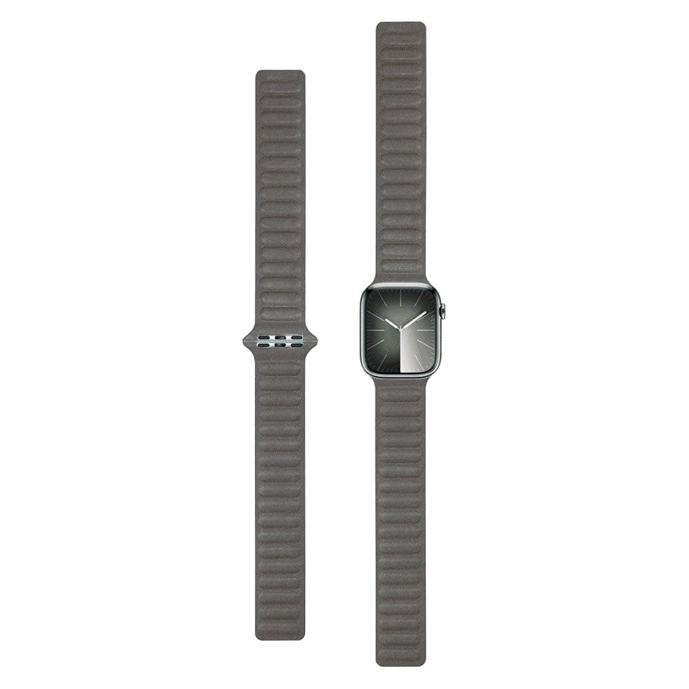 Apple Watch (38/40/SE/41/42mm) Magnetisk Finewoven Lippa Rem - Grå / Taupe