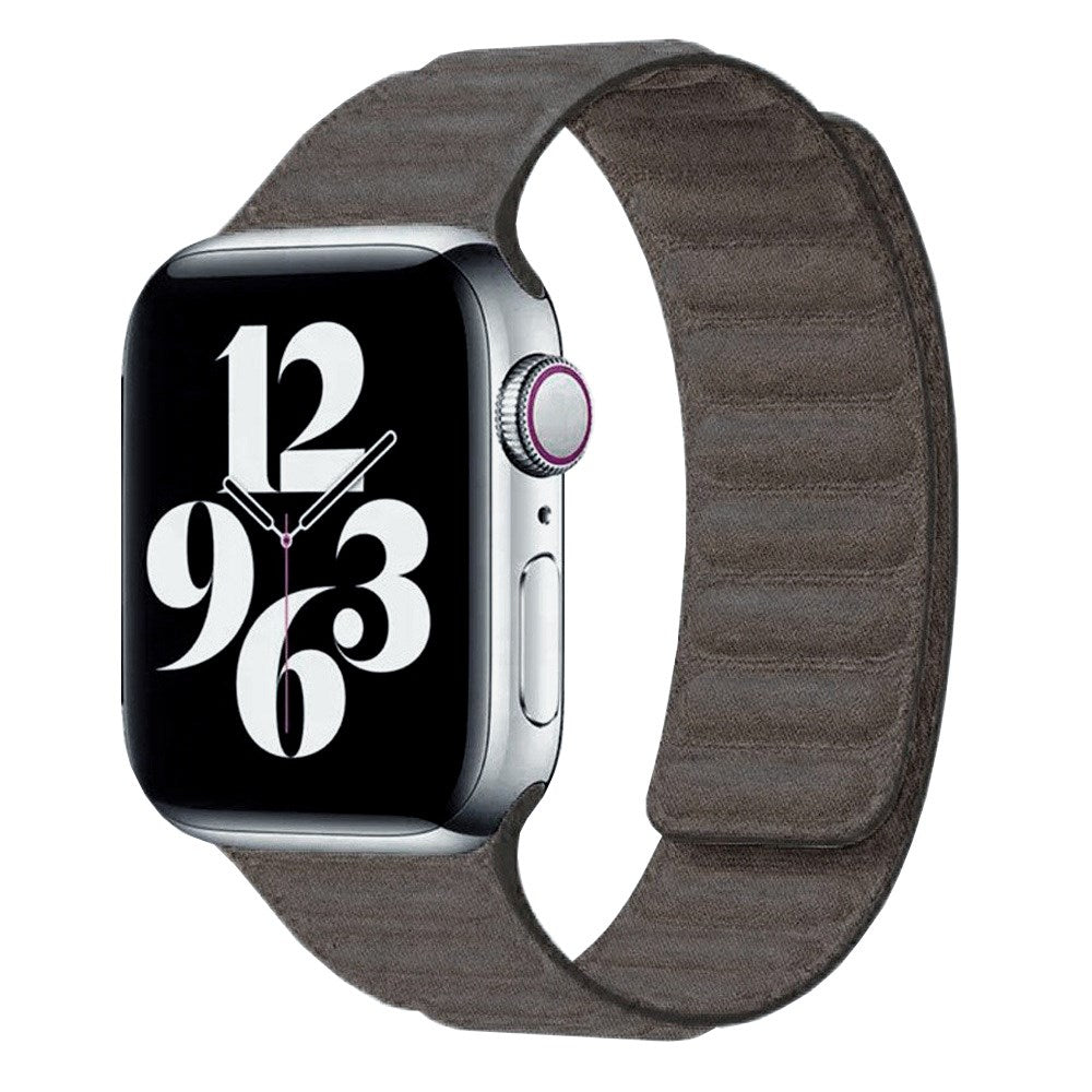 Apple Watch (38/40/SE/41/42mm) Magnetisk Finewoven Lippa Rem - Grå / Taupe