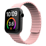 Lippa Apple Watch (38/40/SE/41/42mm) Magnetisk Silikone Urrem - Lyserød