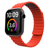 Lippa Apple Watch (38/40/SE/41/42mm) Magnetisk Silikone Urrem - Rød