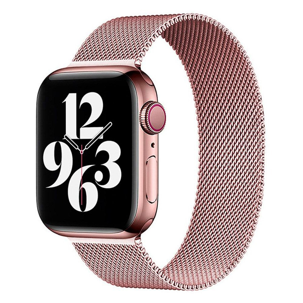 Lippa Apple Watch (38/40/SE/41/42mm) Magnetisk Rustfri Stål Urrem - Rose Gold