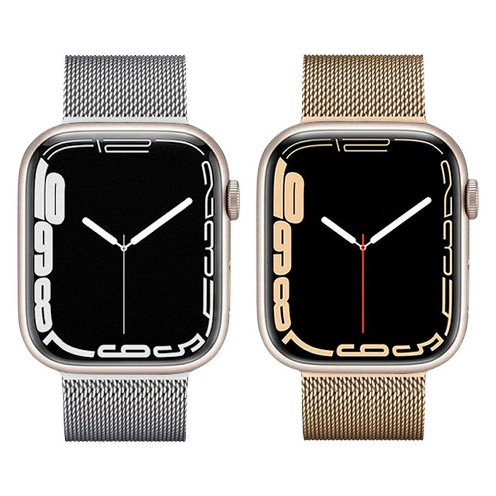 Lippa Apple Watch (38/40/SE/41/42mm) Magnetisk Rustfri Stål Urrem - Sølv