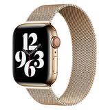 Lippa Apple Watch (38/40/SE/41/42mm) Magnetisk Rustfri Stål Urrem - Guld