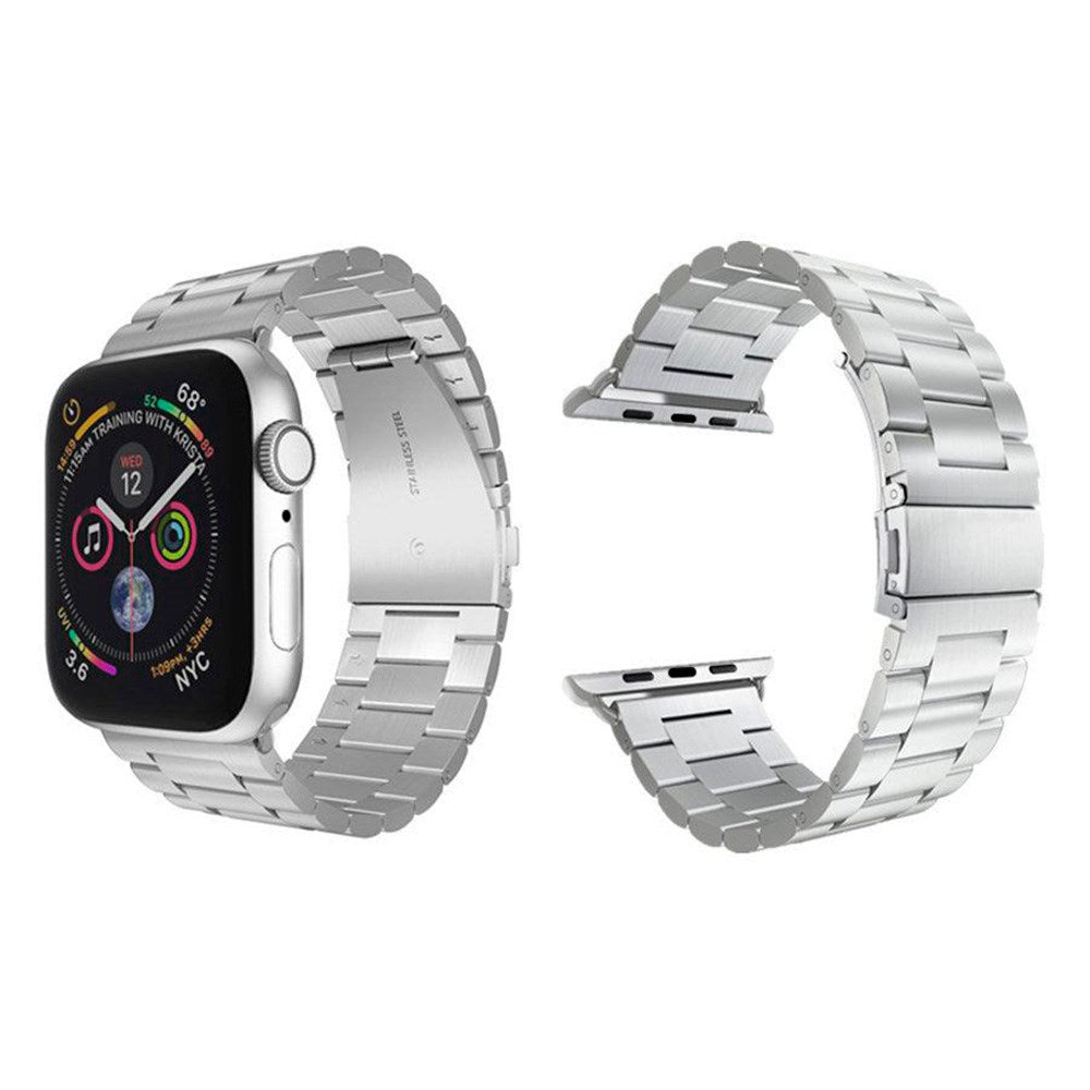Apple Watch (38/40/SE/41/42mm) Lippa Rustfri Stål Rem - Sølv