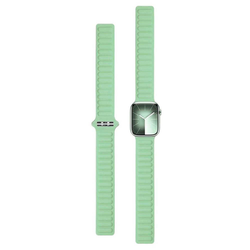 Lippa Apple Watch (42/44/SE/45/46/49mm) Magnetisk Læder Urrem - Turkis