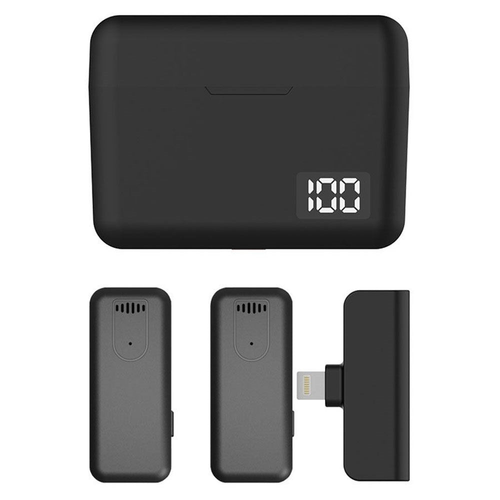 Lippa Trådløs Mikrofonsæt - USB-C Forbindelse - 2 stk. - Sort