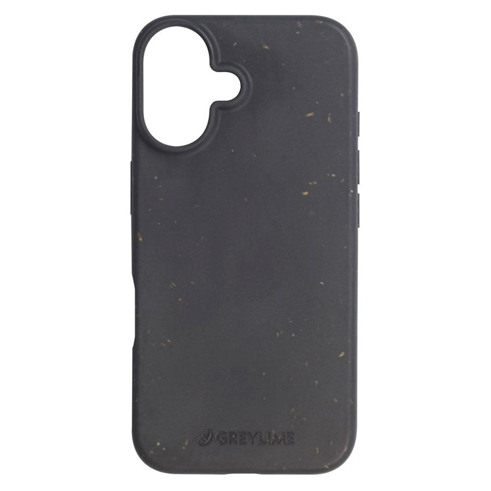 iPhone 16 GreyLime 100% Bionedbrydeligt Mobil Cover - Sort